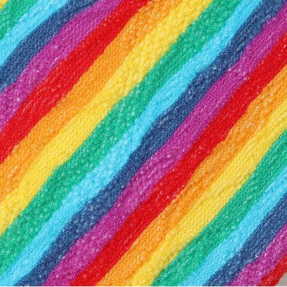 Rainbow Lace Mesh Long-sleeve Fishnet Dress - Picture 7 of 7